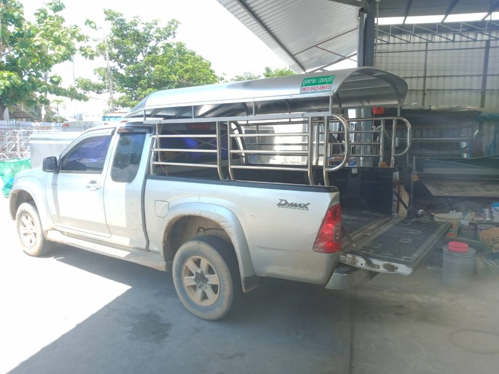 หลังคารถกระบะสวมคอก หลังคารถอลูมิเนียม