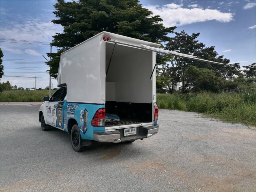 หลังคารถกระบะตู้แห้ง ตู้แห้งครึ่งใบ หลังคารถตู้ทึบ