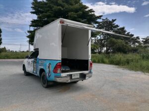 หลังคารถกระบะตู้แห้ง ตู้แห้งครึ่งใบ หลังคารถตู้ทึบ