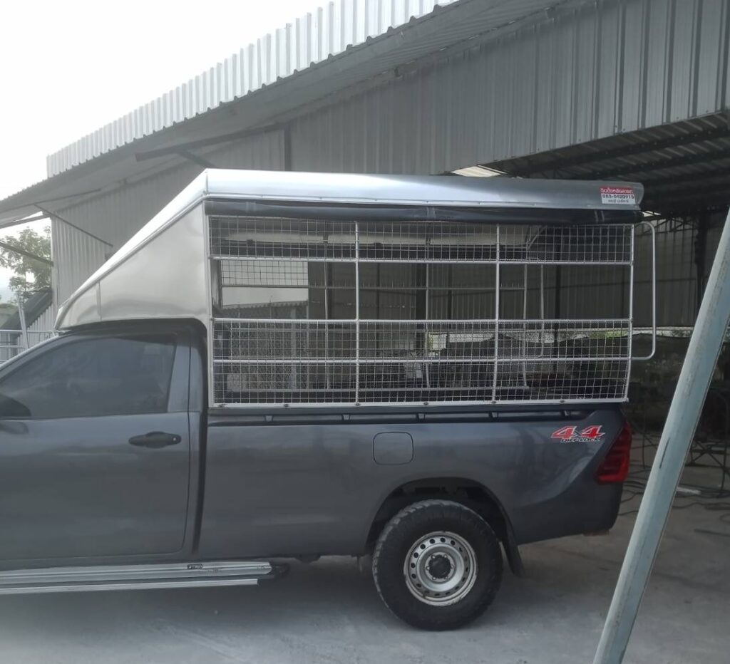 หลังคารถกระบะโครงตาข่าย หลังคารถอลูมิเนียม