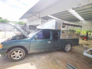 หลังคารถสองแถวคนงาน หลังคาสองแถวทรงสูง หลังคารถกระบะ