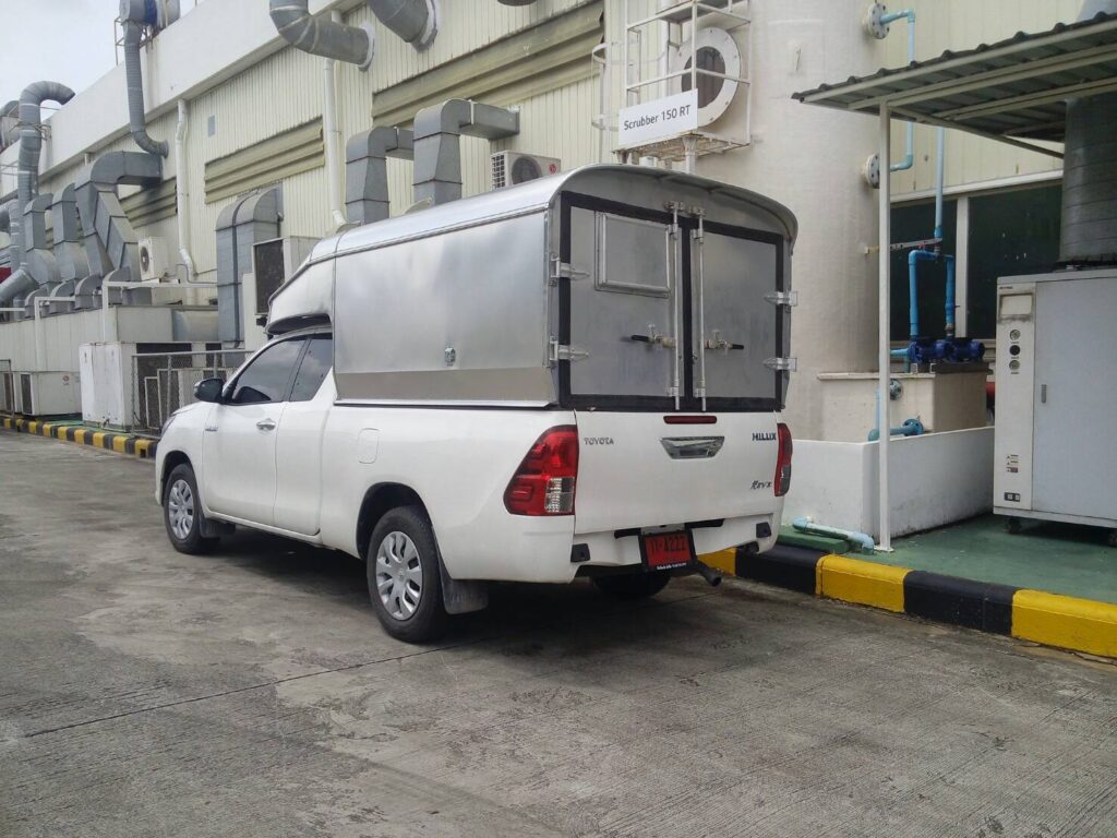 หลังคากระบะตู้ทึบ หลังคาตู้ทึบอลูมิเนียม หลังคาตู้แห้ง